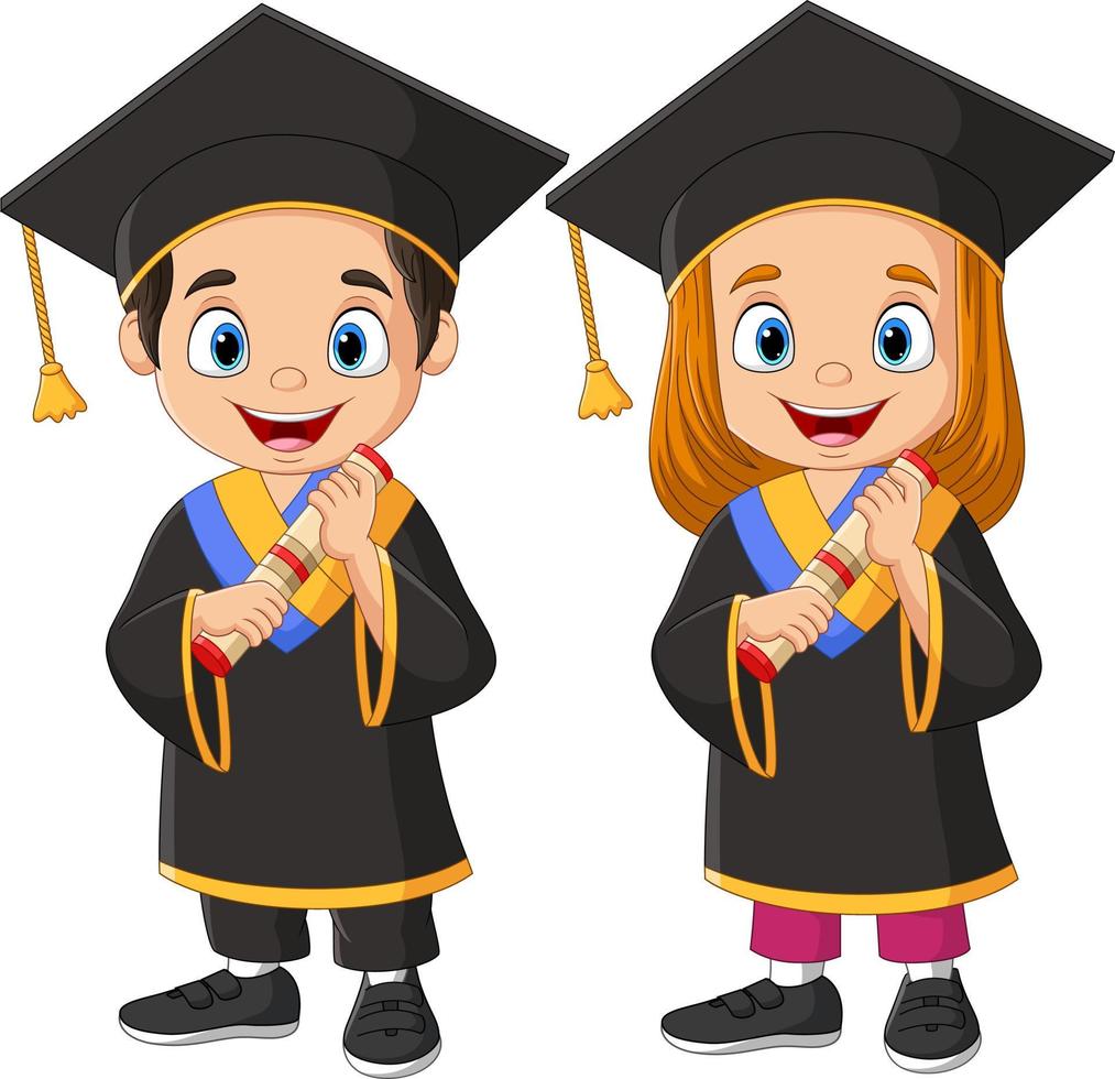 cartoon-graduation-kids-holding-a-diploma-vector